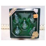 VINT GLASS SANTA ORNAMENTS
