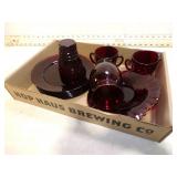 **RUBY RED GLASS PLATES CUPS VASES & MORE