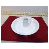 CORNING WARE PIE PLATE & SM CREAMER