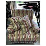 **UPHOLSTERED ARMCHAIR W/PILLOWS
