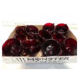 **RUBY RED GLASS CUPS