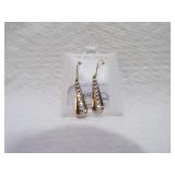 MARKED HOH 14KT GOLD DANGLE EARRINGS NEW