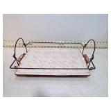 **TEMPTATIONS SERVING TRAY & HOLDER