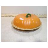 *PUMPKIN PIE PLATE & COVER