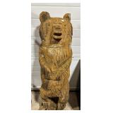 **'I-LEAN' CHAINSAW CARVED BEAR NEEDS NEW BASE