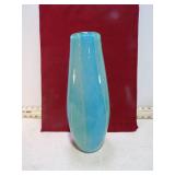 *VINT BLUE ART GLASS VASE