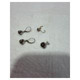 MARKED 14 KT GOLD BLACK PEARL SET & OTHER 6G