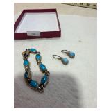 MARKED 925 BRACELET & EARRINGS 33G