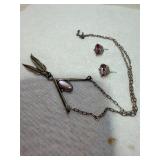 MARKED 925 NECKLACE & EARRINGS 13G
