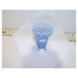 BLUE OPEN LACE EDGE VASE