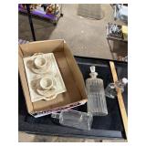 **VINT GLASSWARE INCLUDING BOTTLE FROM NORWAY