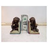 HEAR NO & SPEAK NO EVIL MONKEY BOOK ENDS