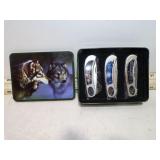 SET OF 3 NIP WOLF KNIVES