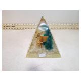 MCM PAPERWEIGHT PYRMID W/DEER