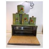 **MCM SPEKO BREAD BOX & 4 CANISTER SET W/MUSHROOMS