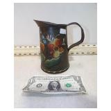 ROSEMALED METAL PITCHER