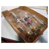 **2 MILLER LITE BEER GLASSES & MORE