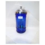 VINT BLUE BARBERS JAR