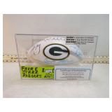 **FOOTBALL W/COA SIGNED BY FAVRE STARR & RODGERS