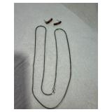 MARKED 925 NECKLACE & EARRINGS 16G