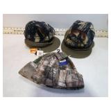 3 CAMO HATS NEW W/TAGS