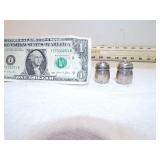 MARKED STERLING SILVER SALT & PEPPER 11G