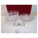 **CUT & PRESSED CRYSTAL BOWLS T