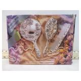 SILVER PLATED 3PCS VANITY SET