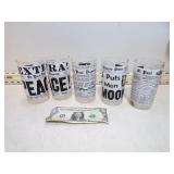 *5 MCM NEWSPAPER PRINTED GLASSES