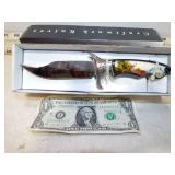 CRAFT WORK DEER KNIFE IN STAND NIP