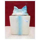 *COOKIE JAR W/BLUE BOW
