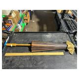 **ANTIQUE UMBRELLA MADE OUT OF OIL CLOTH
