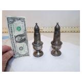 WEIGHTED STERLING SALT & PEPPER SHAKERS
