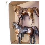 2 VINT METAL HORSES