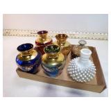 **6 VINT SMALL VASES
