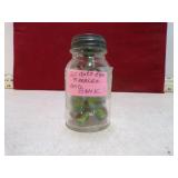 STRONG SHOULDER ATLAS CANNING JAR & MARBLES
