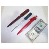 VINT ADVERTISING LETTER OPENERS
