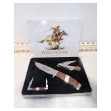 WINCHESTER LIMITED ED. 3 KNIFE SET IN ORIG TIN