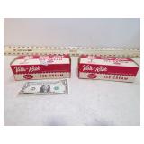 2 VINT VITA-RICH ICE CREAM CONTAINERS