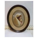 OVAL MADONNA & CHILD PRINT