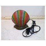 *MULTICOLORED GLASS SEASHELL LAMP