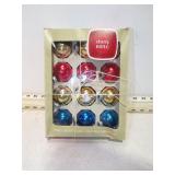 *12 SHINY BRITE ORNAMENTS IN ORIG BOX