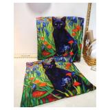 2 CAT PILLOWCASE COVERS NEW