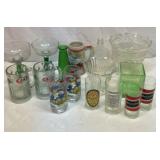 A&W mugs, beer glasses, Smurf glasses, etc