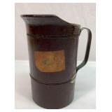 Antique C & H 2 quart wood pitcher
