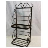 Two tier metal rack shelf