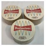 75 Budweiser beer coasters. Retro 1961.  Sealed