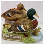 Ski Country mallard duck family decanter