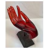 Red acrylic hand