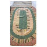 Old oval woven rug and small rug